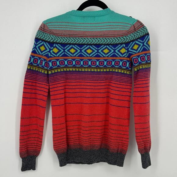 Neve sweater size small colorful merino lambswool angora pullover ski snow - Picture 2 of 9